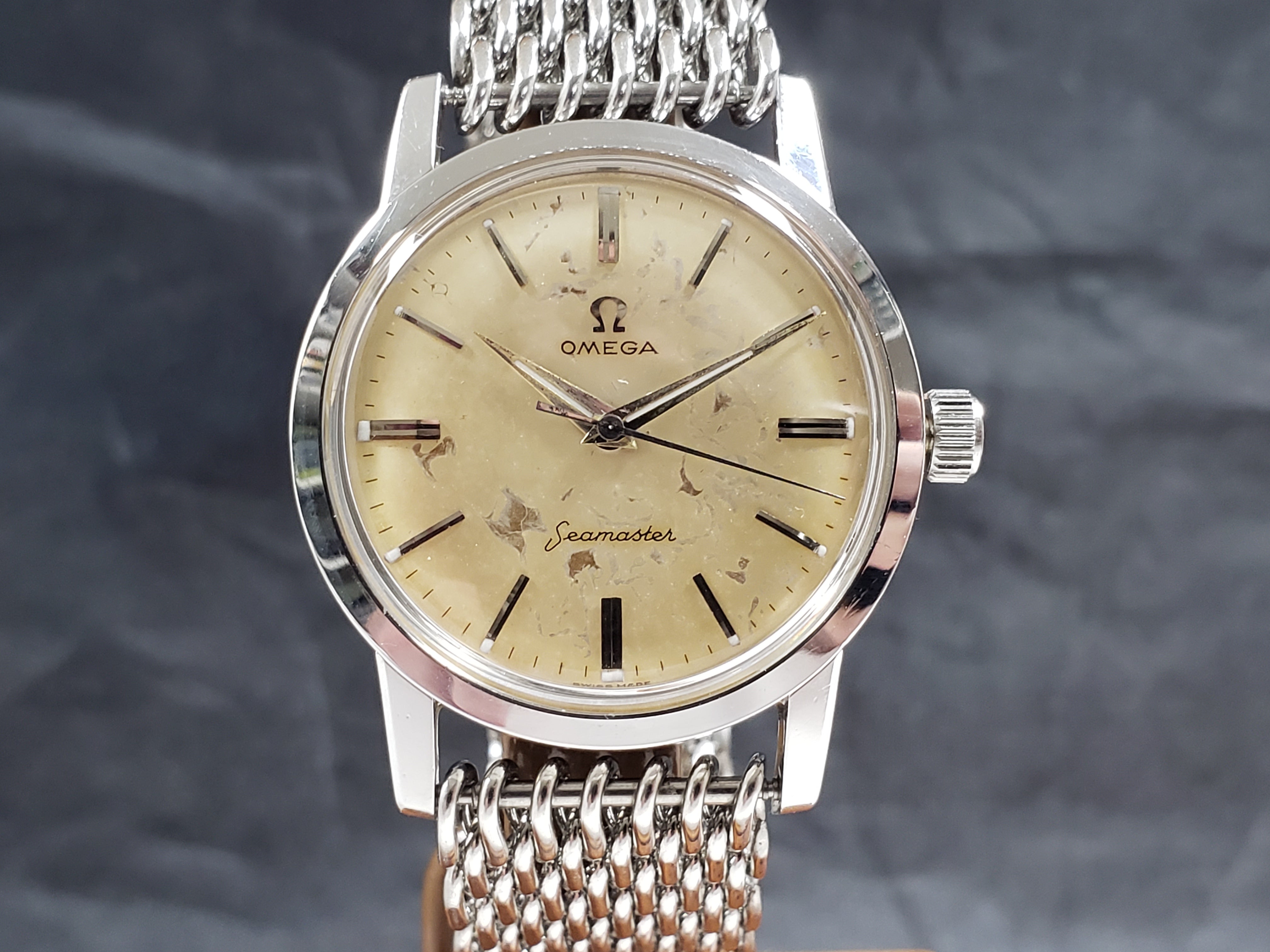 Grijpen Sherlock Holmes kubiek 1961 Omega Seamaster Ref. 14759 SC-61 – Wolfe Vintage Watches